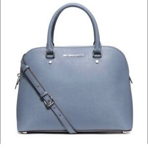 NWT Michael Kors Cindy Medium Satchel in Pale Blue